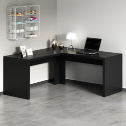 Mesa para Escritório em L 1,57x1,57m Me4116 Tecno Mobili - Preto - 1