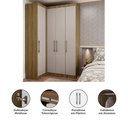 Ver imagem 3 de Conjunto Guarda Roupa Modulado Canto 2 Peças 4 Portas 2 Gavetas Paris Eucamóveis
