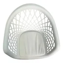 Ver imagem 4 de Cadeira de Jantar Web com Assento Estofado Madeira Maciça Premium Branca