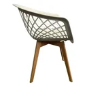 Ver imagem 7 de Cadeira de Jantar Web com Assento Estofado Madeira Maciça Premium Branca