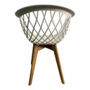 Ver imagem 6 de Cadeira de Jantar Web com Assento Estofado Madeira Maciça Premium Branca