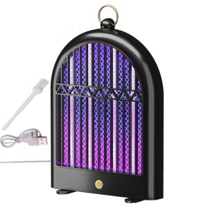 Luminaria Repelente Armadilha Mata Inseto Mosca Mosquito Luz Ultravioleta Usb Portatil Gancho Pendur