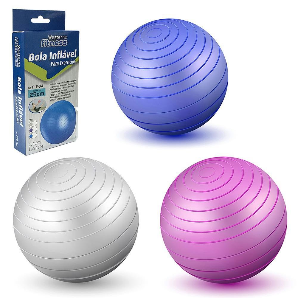 Bola Inflável para Exercícios Colors 25cm