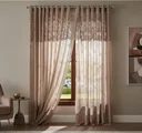 Ver imagem 4 de Cortina Sala Quarto 3,50x2,20 com Bando Renda Marrom