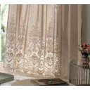 Ver mais imagens de Cortina Sala Quarto 3,50x2,20 com Bando Renda Marrom