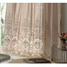 Cortina Sala Quarto 3,50x2,20 com Bando Renda Marrom - 3