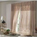 Ver imagem 1 de Cortina Sala Quarto 3,50x2,20 com Bando Renda Marrom