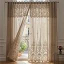 Ver imagem 7 de Cortina Sala Quarto 3,50x2,20 com Bando Renda Marrom