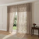 Ver imagem 1 de Cortina Sala Quarto 3,50x2,20 com Bando Renda Marrom