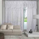 Ver imagem 1 de Cortina Renda Roseiral Sala Branca 3,50x2,20 com Bando