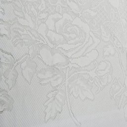 Cortina Renda Roseiral Sala Branca 3,50x2,20 com Bando - 3