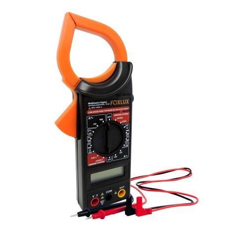 Multímetro Digital com Alicate Amperímetro Fx-aa - Foxlux