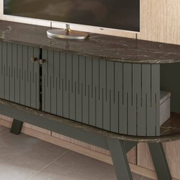 Rack Bancada Emily TV 55 2 Portas Jade Oliva Tana Decor Madetec - 4