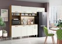 Ver imagem 1 de Cozinha Compacta Aurora com Balcão 9 Portas 1 Gaveta Atacama Off White - Aramóveis
