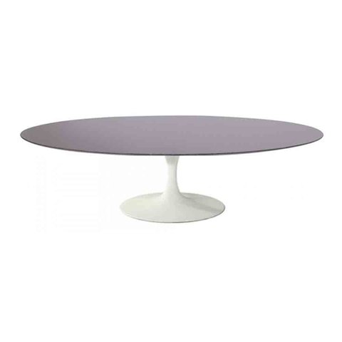 Mesa Saarinen Oval Centro São Gabriel 135x90cm - Base Branca mgsaarinen