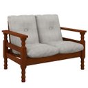 Ver imagem 1 de Estofado Belini 2 Lugares Imbuia com Tecido em Poliester