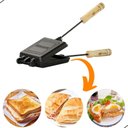 Ver imagem 3 de Sanduicheira de Fogão Misteira Ferro Fundido Pão de Forma Preto