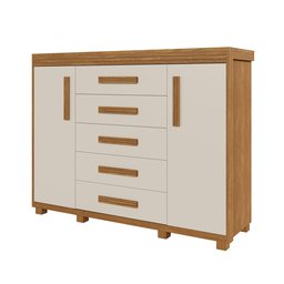 Cômoda Quarto Havana Sapateira 2 Portas e 5 Gavetas 100% Mdf:nature Off White - 4