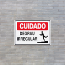 Ver imagem 3 de Combo 3 Placas De Sinalização Cuidado Degrau Irregular 30x20 Acesso - S-216/1 F9e
