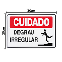 Ver imagem 2 de Combo 3 Placas De Sinalização Cuidado Degrau Irregular 30x20 Acesso - S-216/1 F9e