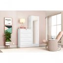 Ver imagem 4 de Cômoda Vera 4 Gavetas MDP MDF Branco com Espelho 109cm Albatroz Móveis