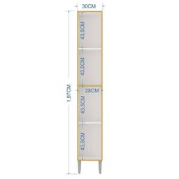 Paneleiro 2 Portas Aline-Poquema - Damasco / Off White - 2