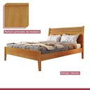 Ver imagem 3 de Cama Casal Esmeralda com Ratam 140cm Amêndoa Mel Josandro Cor:amêndoa Mel