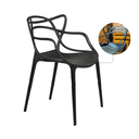 Ver imagem 5 de Kit Mesa de Jantar Redonda Madeira + 6 Cadeiras Alegra Preta Nossa Kasa Móveis