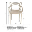 Ver imagem 6 de Kit Mesa de Jantar Redonda Madeira + 6 Cadeiras Alegra Preta Nossa Kasa Móveis