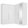 Guarda-Roupa Casal de Canto com Espelho Viena Blu - - Branco - 1