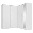 Ver imagem 1 de Guarda-Roupa Casal de Canto com Espelho Viena Blu - - Branco