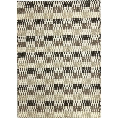 Tapete Kilim 61x92 Geometrico Marrom Bege