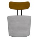 Ver imagem 3 de Poltrona Decorativa para Sala de Estar Redonda 53cm Le Moon M22 Veludo Cinza - Mpozenato