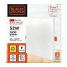Painel Led Quadrado Borda Infinita 100-240v 3000k 32w 3200 Lúmens Black+decker - 3