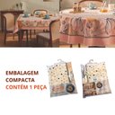 Ver imagem 6 de Toalha de Mesa Redonda 4 Lugares Lepper Pop 1,55m Algodão Poliéster Floral Canteiro Rosa