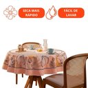 Ver imagem 4 de Toalha de Mesa Redonda 4 Lugares Lepper Pop 1,55m Algodão Poliéster Floral Canteiro Rosa
