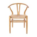 Ver imagem 6 de Kit com 2 Cadeiras para Sala de Jantar Madeira Maciça Wishbone Marrom/Clara