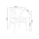 Ver imagem 3 de Kit com 2 Cadeiras para Sala de Jantar Madeira Maciça Wishbone Marrom/Clara