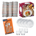 Ver imagem 1 de Kit Mesa Talher-pratos-copos-jogos Americano-caminho Mesa