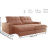 Sofa Retrátil Dublin 2,10m Mola Ensacada 03 Lugares Txr - 3