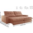 Ver imagem 3 de Sofa Retrátil Dublin 2,10m Mola Ensacada 03 Lugares Txr