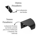 Ver imagem 4 de Kit 20 Puxador Port Gaveta Móveis Cozinha Drop Alumínio 50mm - Preto