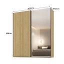 Ver imagem 4 de Guarda Roupa Ravi New MDF 200x230cm 2 Portas com Espelho e LED Olmo 1323