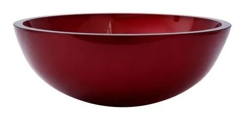 Cuba De Vidro CR 35cm Vinho +Torneira + Válvula Click +Sifão - 1