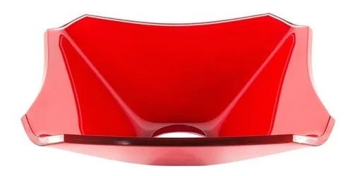 Cuba De Vidro CQ 34cm Vermelho+Torneira +Válvula Click+Sifão - 1