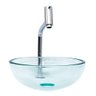 Cuba De Vidro CR 35cm Incolor Para Banheiro+ Válvula Click - 2