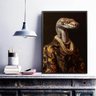 Quadro Decorativo Senhora Cobra 33x24cm - com Vidro:madeira Branca - 2