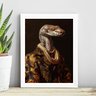 Quadro Decorativo Senhora Cobra 33x24cm - com Vidro:madeira Branca - 1