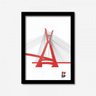 Quadro Decorativo Ponte Estaiada São Paulo 45cmx33cm Los Quadros - 1