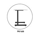 Ver mais imagens de Mesa de Escritório Reta M90 P15 Tubular MDF-MDP 90cm Cinza-Preto Pandin Móveis